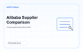Alibaba / 1688 Supplier Research