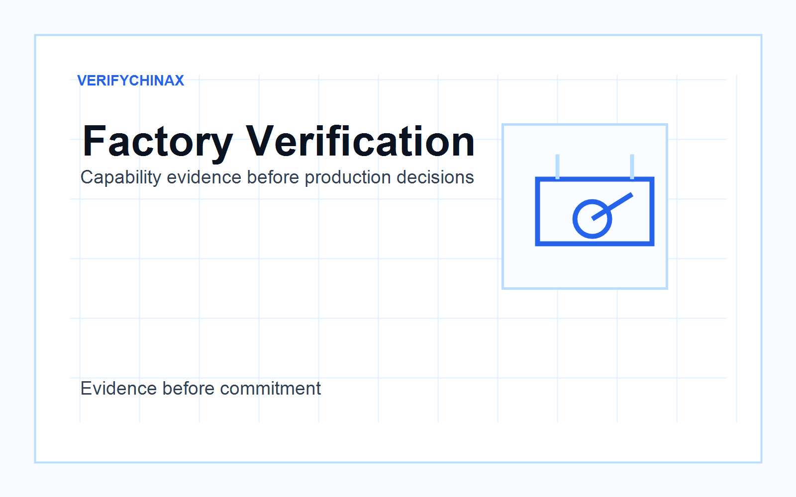 On-Site Factory Verification — From USD 699