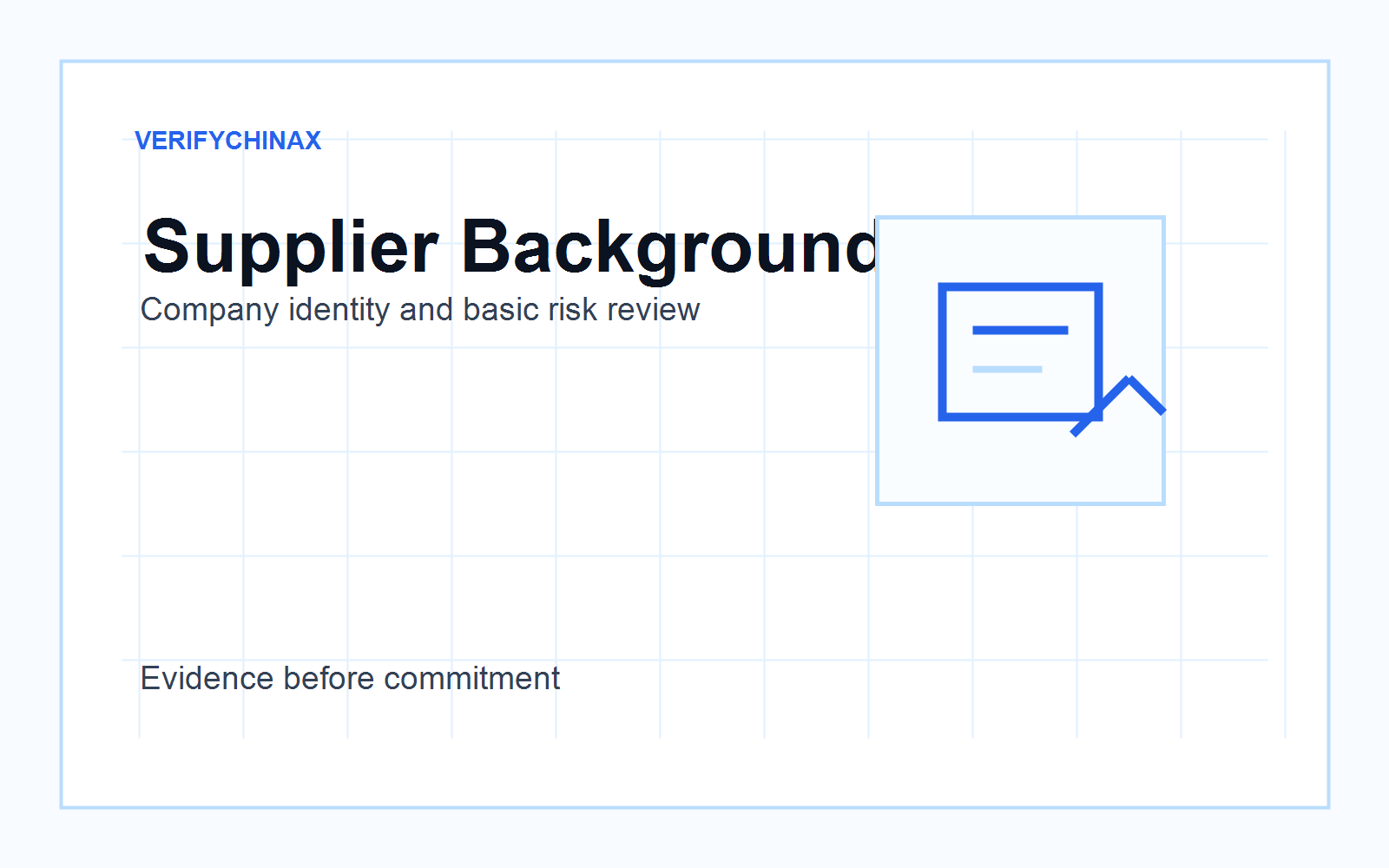 Supplier Background Check — USD 149